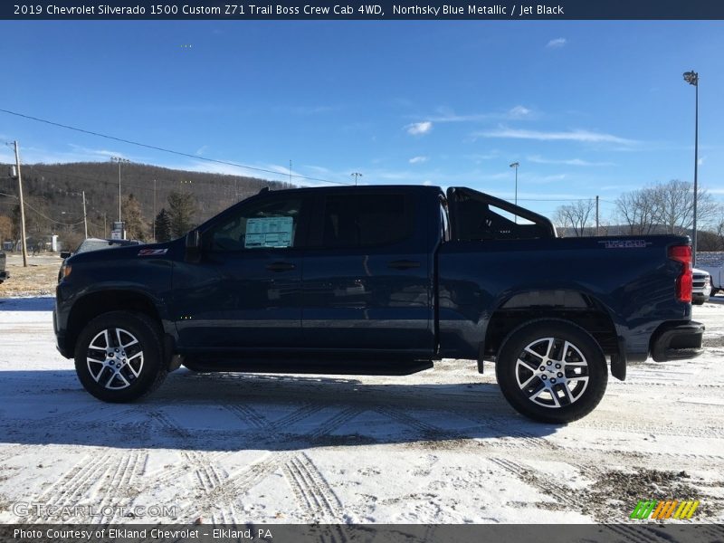 Northsky Blue Metallic / Jet Black 2019 Chevrolet Silverado 1500 Custom Z71 Trail Boss Crew Cab 4WD