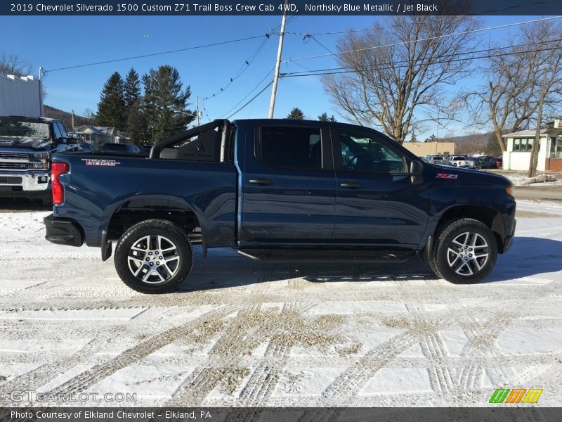 Northsky Blue Metallic / Jet Black 2019 Chevrolet Silverado 1500 Custom Z71 Trail Boss Crew Cab 4WD
