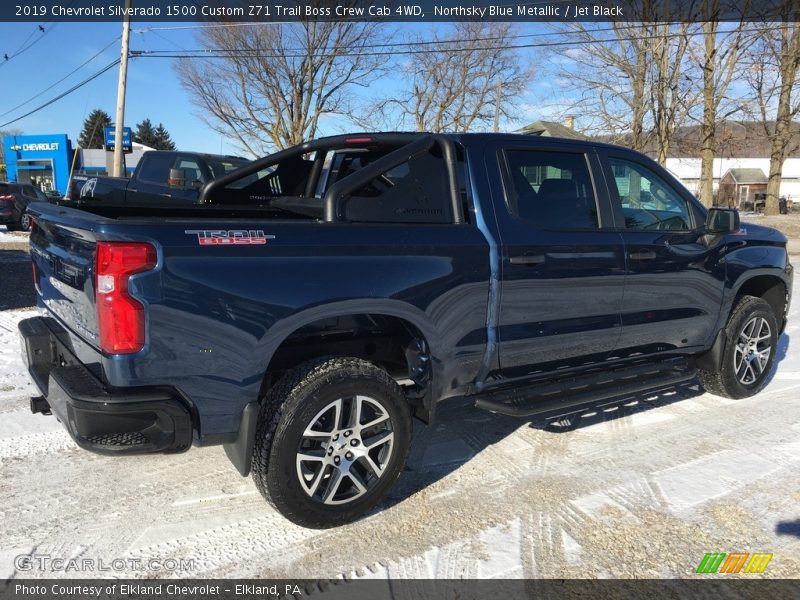 Northsky Blue Metallic / Jet Black 2019 Chevrolet Silverado 1500 Custom Z71 Trail Boss Crew Cab 4WD