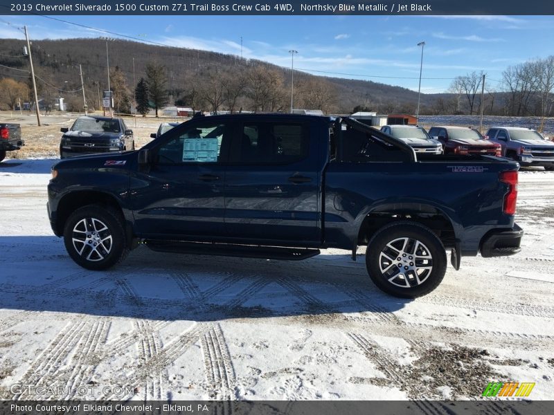 Northsky Blue Metallic / Jet Black 2019 Chevrolet Silverado 1500 Custom Z71 Trail Boss Crew Cab 4WD