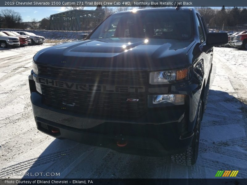 Northsky Blue Metallic / Jet Black 2019 Chevrolet Silverado 1500 Custom Z71 Trail Boss Crew Cab 4WD