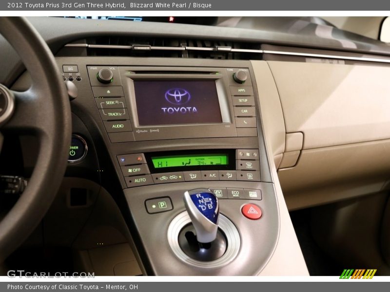 Blizzard White Pearl / Bisque 2012 Toyota Prius 3rd Gen Three Hybrid