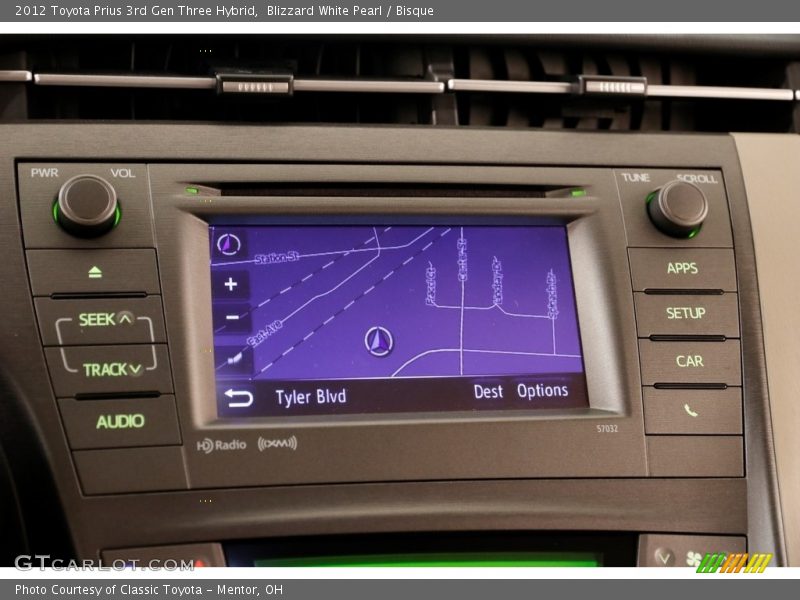 Blizzard White Pearl / Bisque 2012 Toyota Prius 3rd Gen Three Hybrid