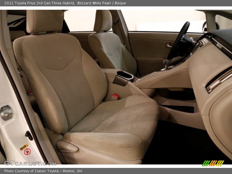 Blizzard White Pearl / Bisque 2012 Toyota Prius 3rd Gen Three Hybrid
