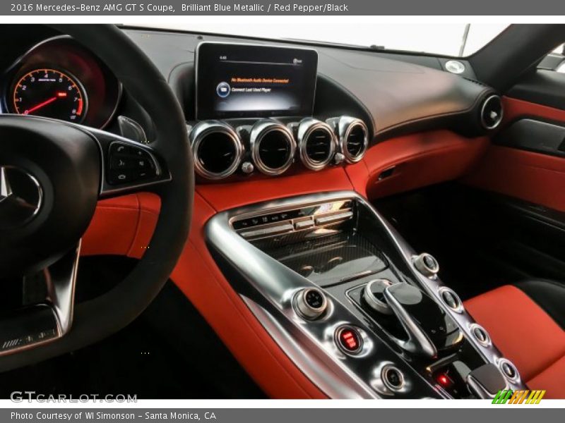 Brilliant Blue Metallic / Red Pepper/Black 2016 Mercedes-Benz AMG GT S Coupe