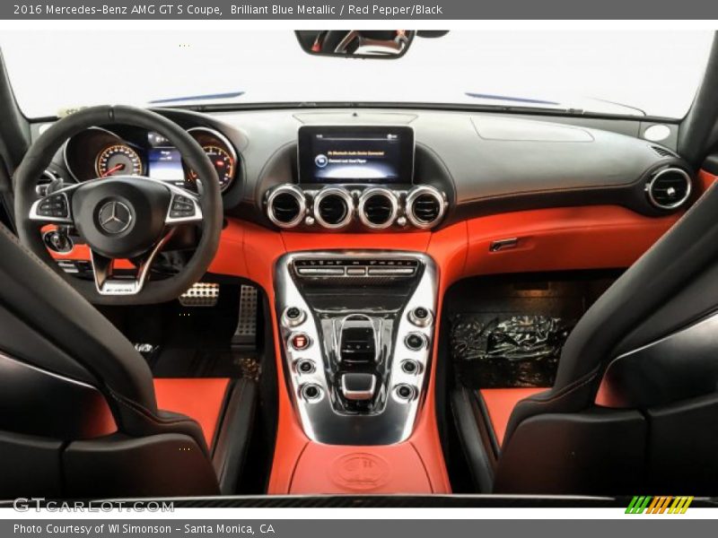 Brilliant Blue Metallic / Red Pepper/Black 2016 Mercedes-Benz AMG GT S Coupe