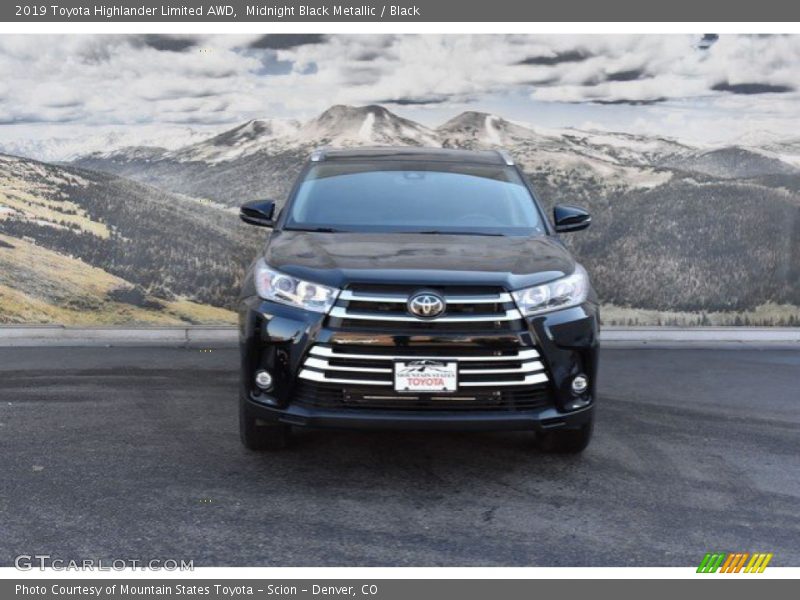 Midnight Black Metallic / Black 2019 Toyota Highlander Limited AWD