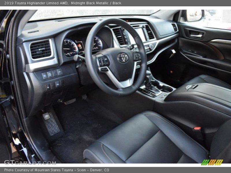 Midnight Black Metallic / Black 2019 Toyota Highlander Limited AWD