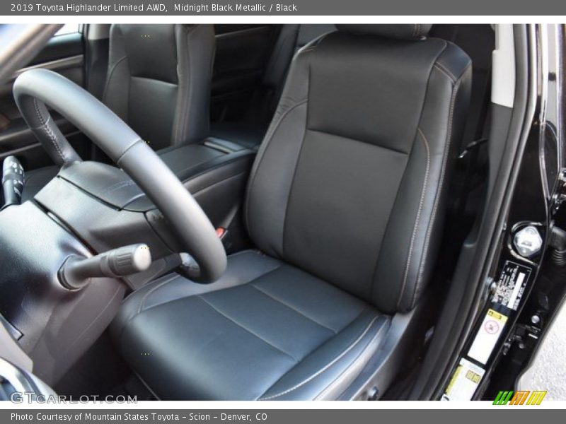 Midnight Black Metallic / Black 2019 Toyota Highlander Limited AWD