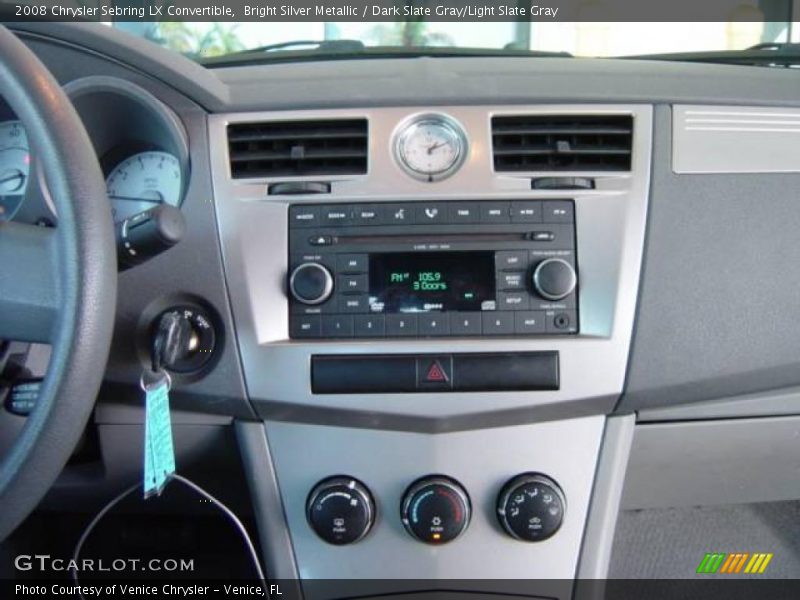 Bright Silver Metallic / Dark Slate Gray/Light Slate Gray 2008 Chrysler Sebring LX Convertible