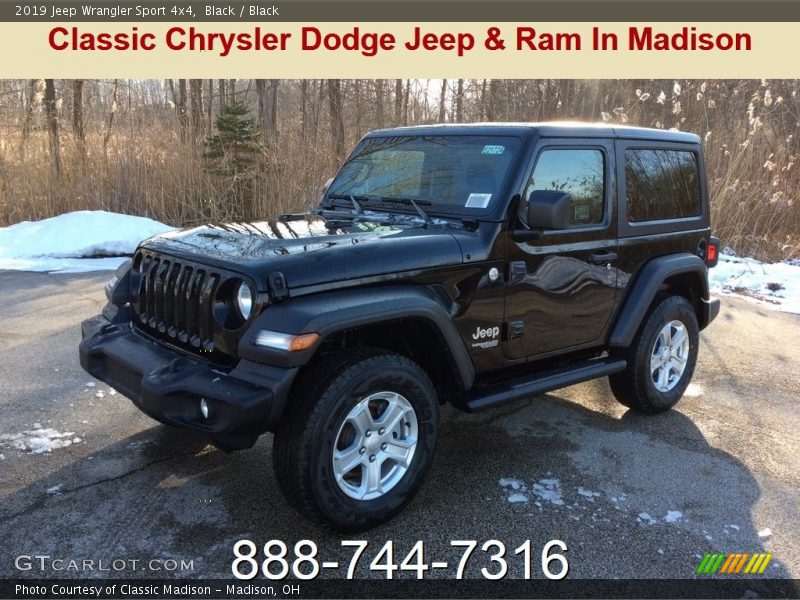 Black / Black 2019 Jeep Wrangler Sport 4x4