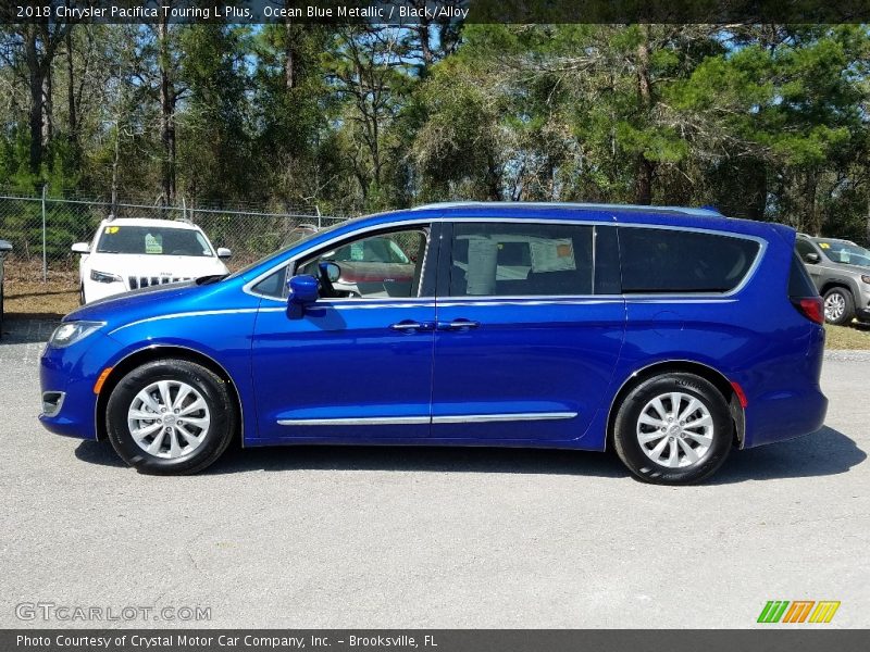 Ocean Blue Metallic / Black/Alloy 2018 Chrysler Pacifica Touring L Plus