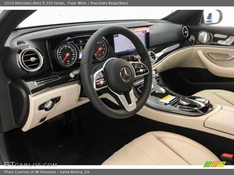 Polar White / Macchiato Beige/Black 2019 Mercedes-Benz E 300 Sedan