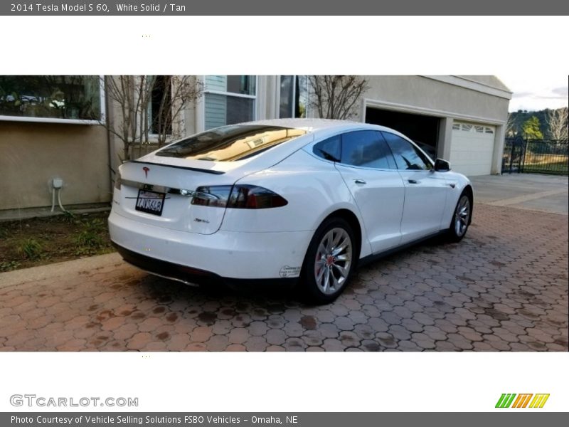 White Solid / Tan 2014 Tesla Model S 60
