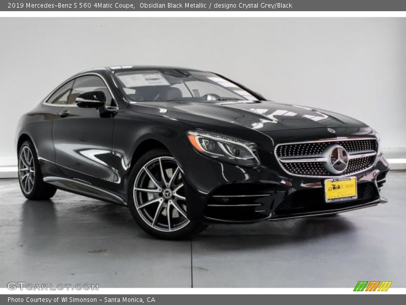 Obsidian Black Metallic / designo Crystal Grey/Black 2019 Mercedes-Benz S 560 4Matic Coupe