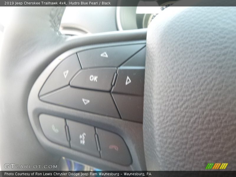 Hydro Blue Pearl / Black 2019 Jeep Cherokee Trailhawk 4x4