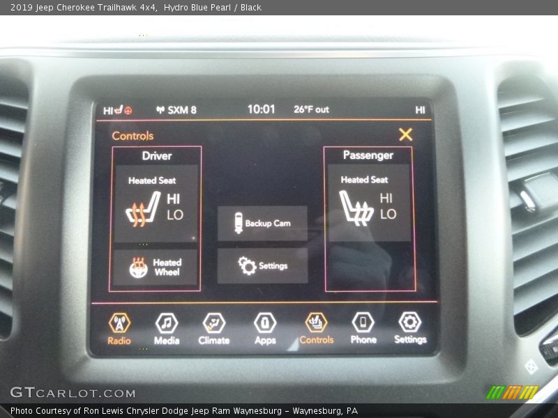 Hydro Blue Pearl / Black 2019 Jeep Cherokee Trailhawk 4x4