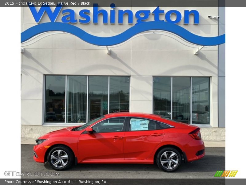Rallye Red / Black 2019 Honda Civic LX Sedan