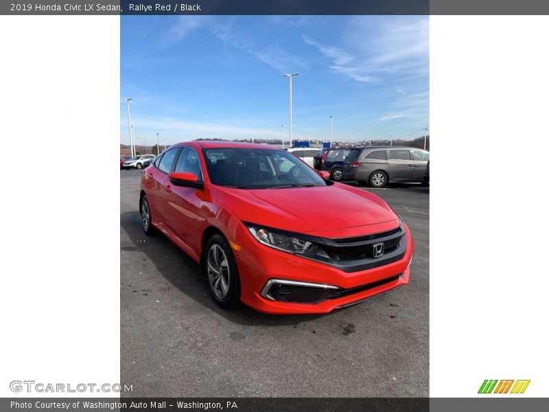 Rallye Red / Black 2019 Honda Civic LX Sedan