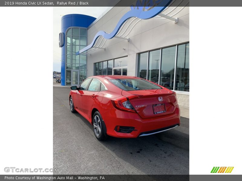 Rallye Red / Black 2019 Honda Civic LX Sedan