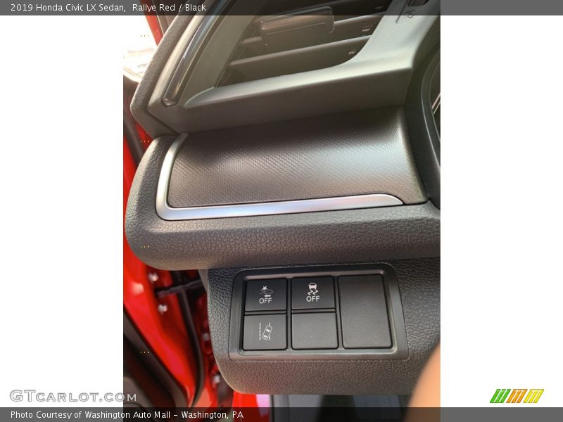 Rallye Red / Black 2019 Honda Civic LX Sedan