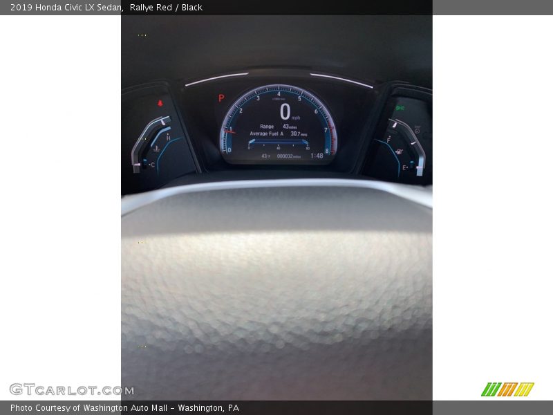 Rallye Red / Black 2019 Honda Civic LX Sedan
