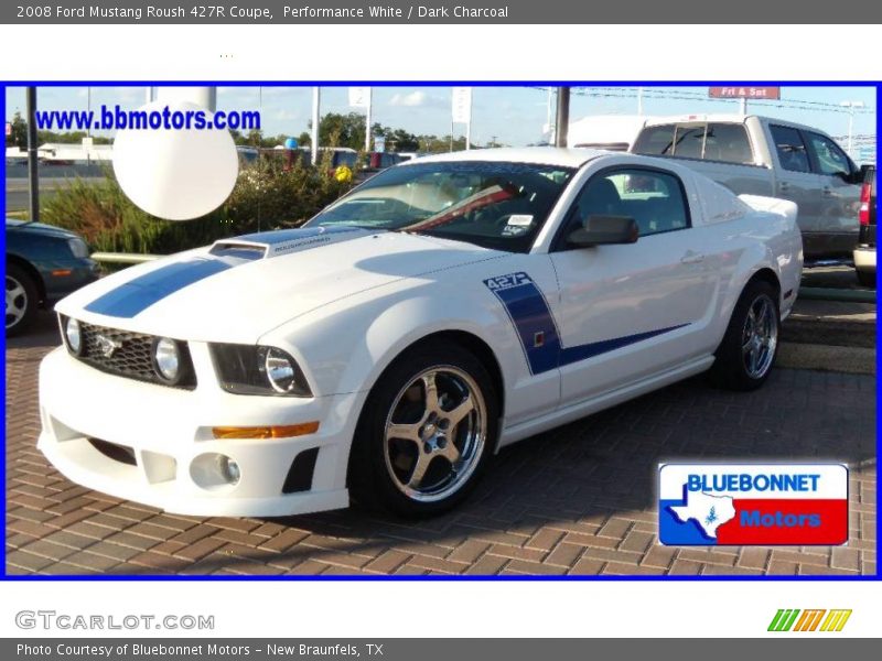 Performance White / Dark Charcoal 2008 Ford Mustang Roush 427R Coupe