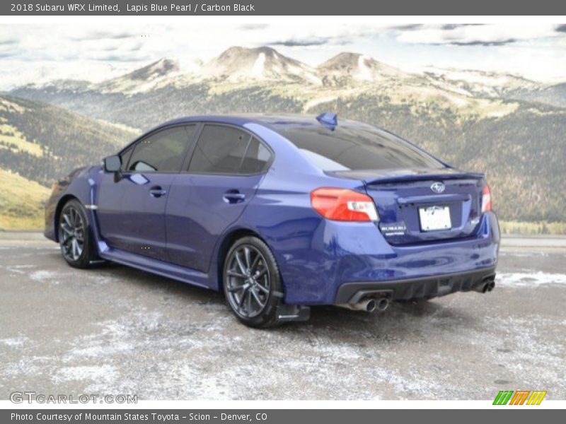 Lapis Blue Pearl / Carbon Black 2018 Subaru WRX Limited