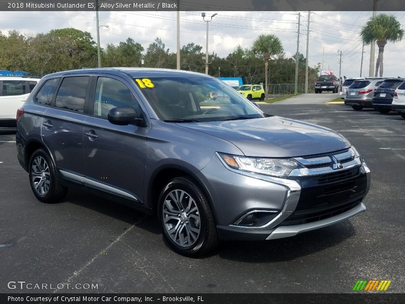 Alloy Silver Metallic / Black 2018 Mitsubishi Outlander ES