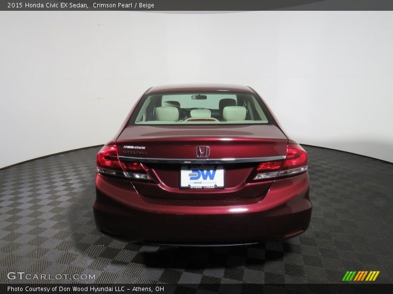 Crimson Pearl / Beige 2015 Honda Civic EX Sedan