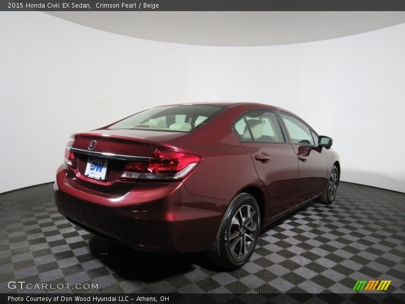 Crimson Pearl / Beige 2015 Honda Civic EX Sedan