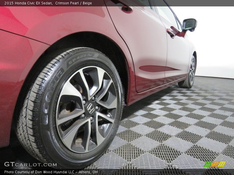Crimson Pearl / Beige 2015 Honda Civic EX Sedan