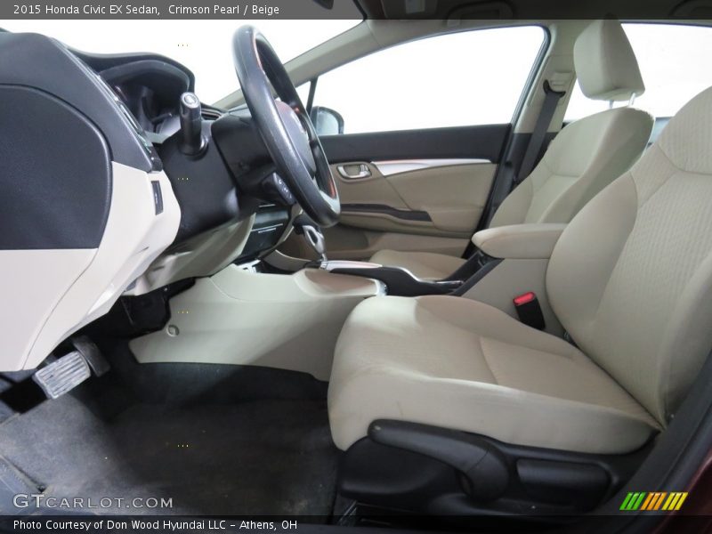Crimson Pearl / Beige 2015 Honda Civic EX Sedan