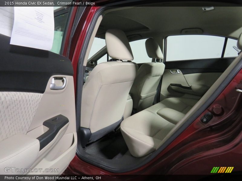 Crimson Pearl / Beige 2015 Honda Civic EX Sedan