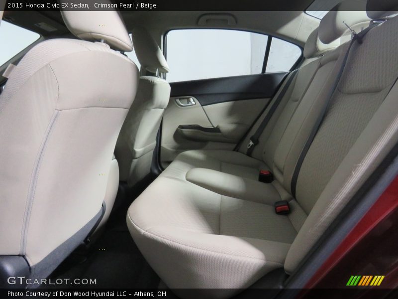Crimson Pearl / Beige 2015 Honda Civic EX Sedan