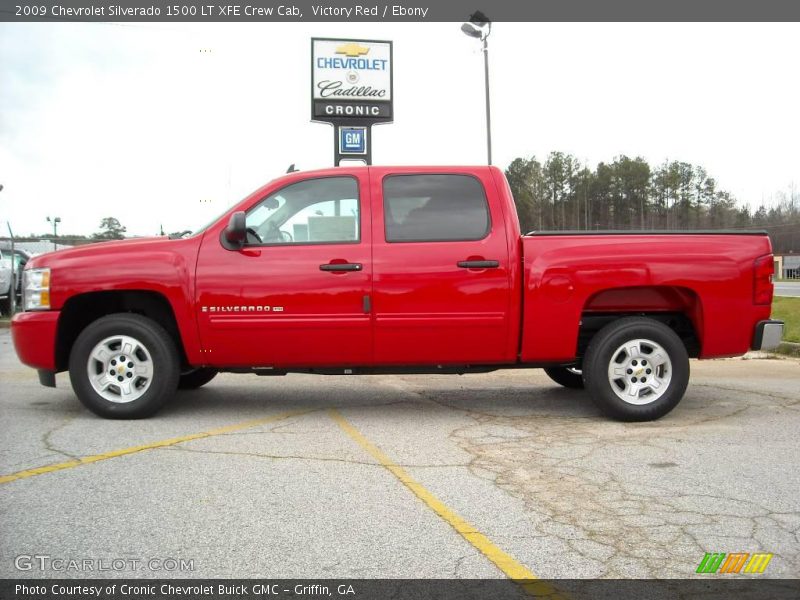 Victory Red / Ebony 2009 Chevrolet Silverado 1500 LT XFE Crew Cab