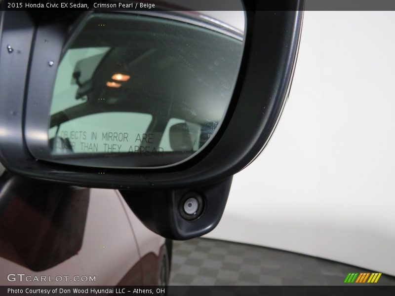 Crimson Pearl / Beige 2015 Honda Civic EX Sedan