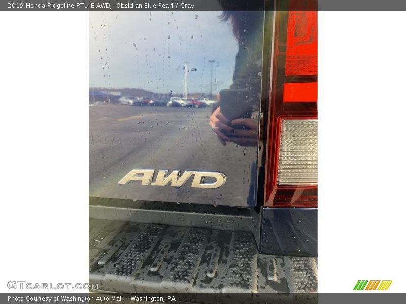 Obsidian Blue Pearl / Gray 2019 Honda Ridgeline RTL-E AWD