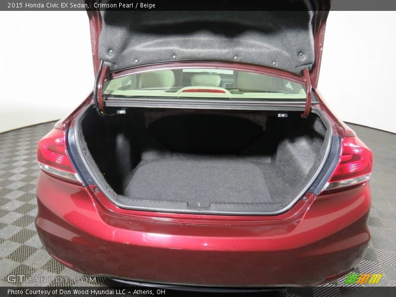 Crimson Pearl / Beige 2015 Honda Civic EX Sedan