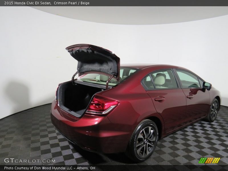 Crimson Pearl / Beige 2015 Honda Civic EX Sedan