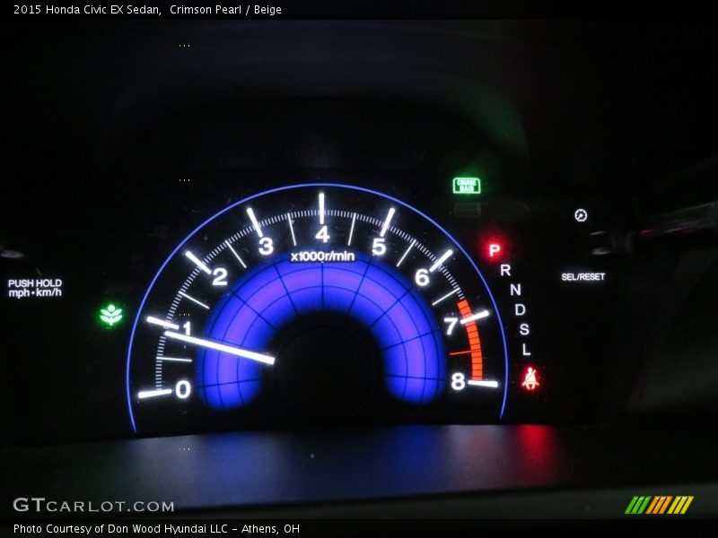 Crimson Pearl / Beige 2015 Honda Civic EX Sedan