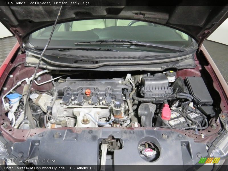 Crimson Pearl / Beige 2015 Honda Civic EX Sedan