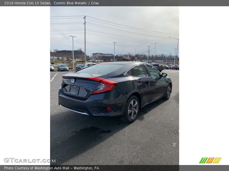 Cosmic Blue Metallic / Gray 2019 Honda Civic LX Sedan