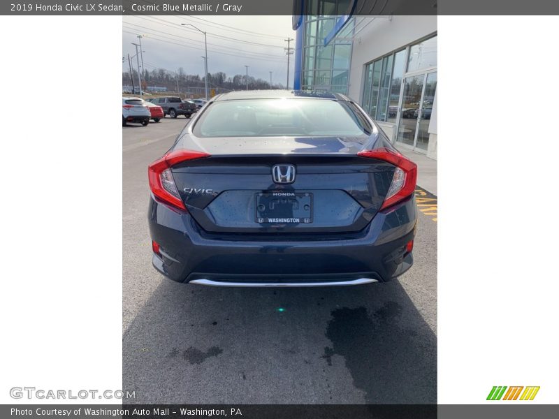 Cosmic Blue Metallic / Gray 2019 Honda Civic LX Sedan