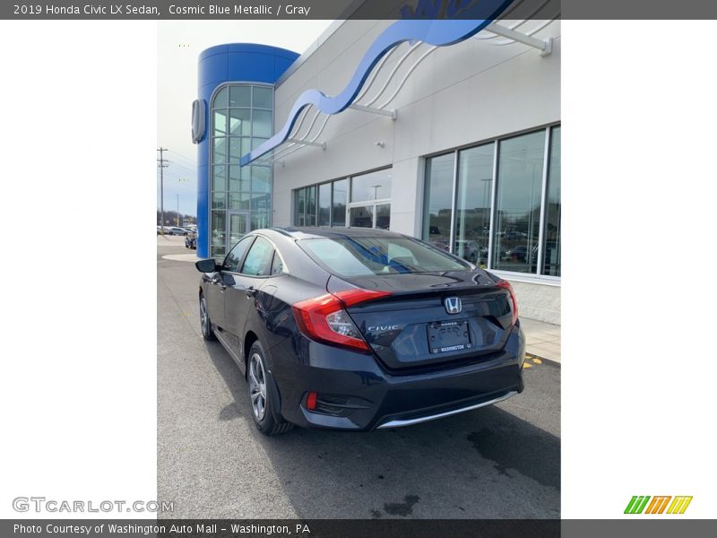 Cosmic Blue Metallic / Gray 2019 Honda Civic LX Sedan