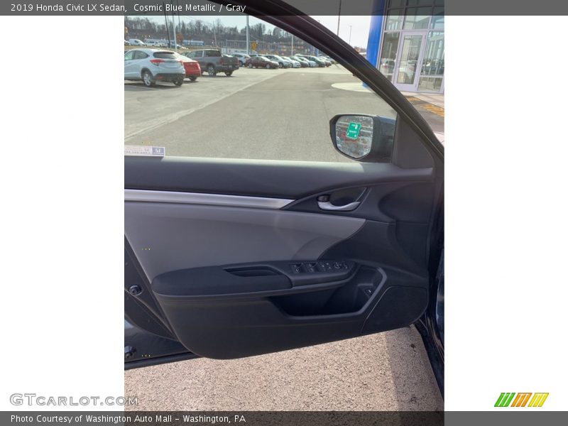 Cosmic Blue Metallic / Gray 2019 Honda Civic LX Sedan