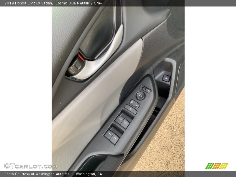Cosmic Blue Metallic / Gray 2019 Honda Civic LX Sedan