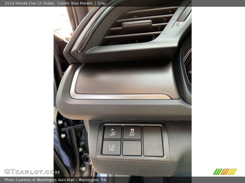 Cosmic Blue Metallic / Gray 2019 Honda Civic LX Sedan