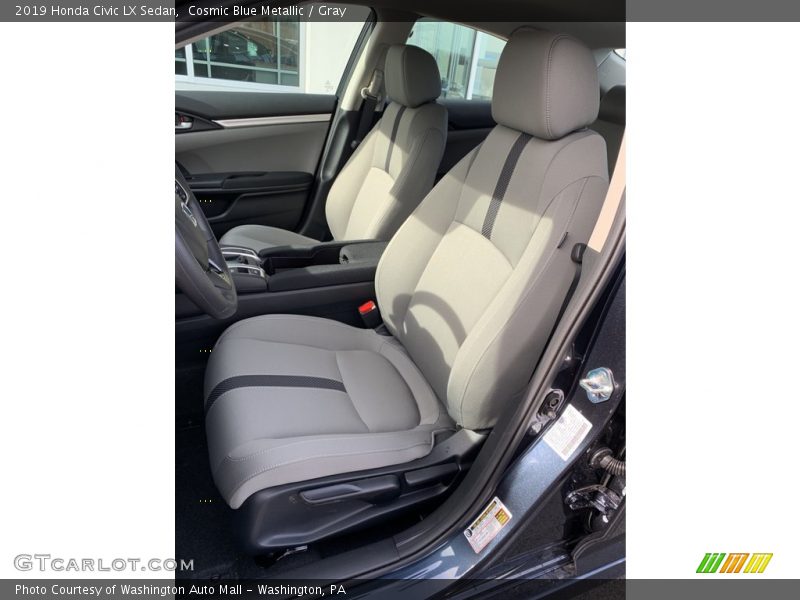 Cosmic Blue Metallic / Gray 2019 Honda Civic LX Sedan