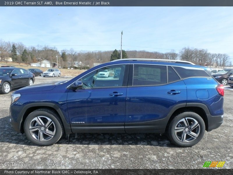 Blue Emerald Metallic / Jet Black 2019 GMC Terrain SLT AWD
